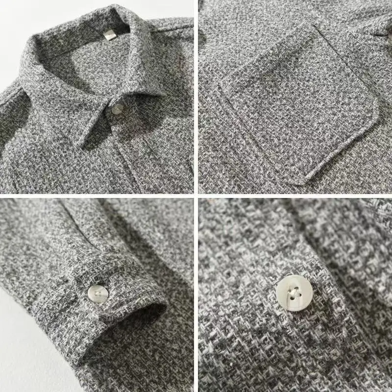 Lennix™ | Casual Cashmere Skjorta med Knäppning
